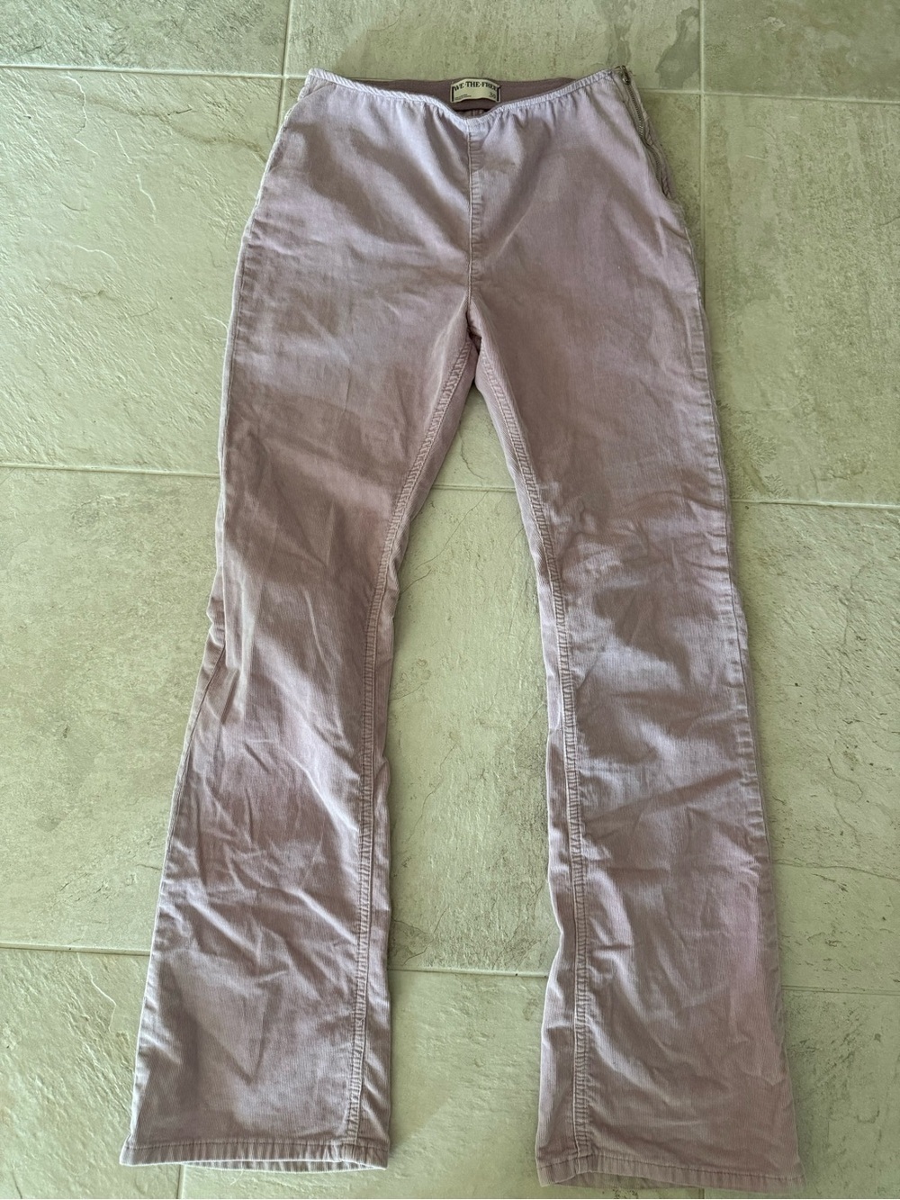 Free People We The Free Corduroy Dusty Mauve Flare Pants Size 30 - Picture 3 of 10